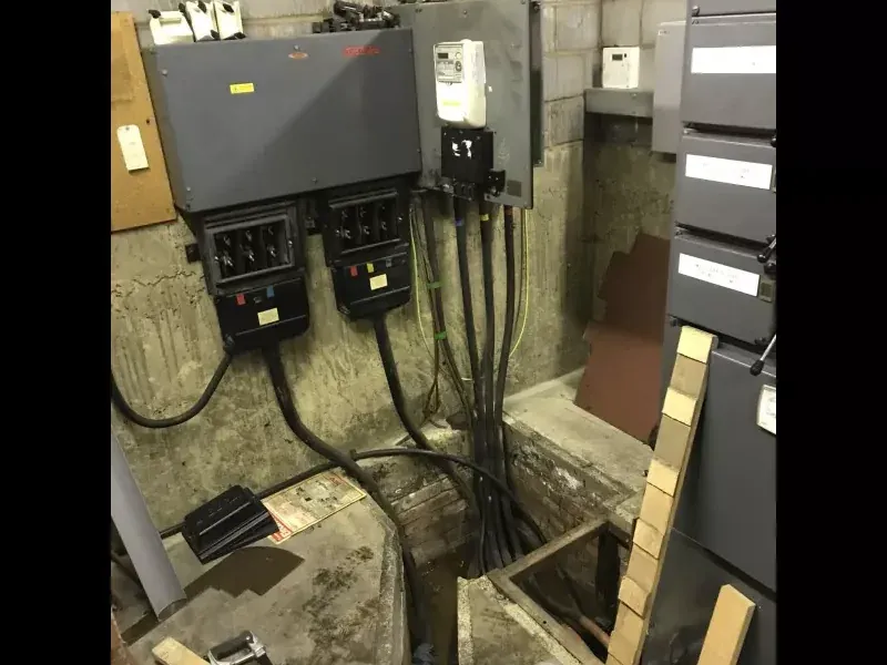 Distribution boards attended during an out-of-hours fault callout in Northamptonshire