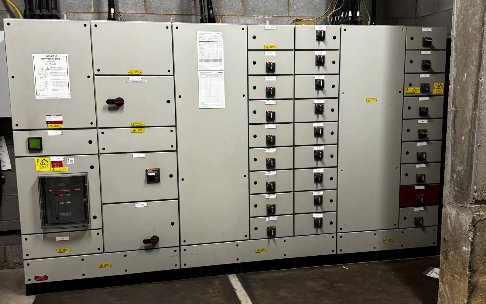 Three-phase distribution switchgear installed on a Northamptonshire industrial site