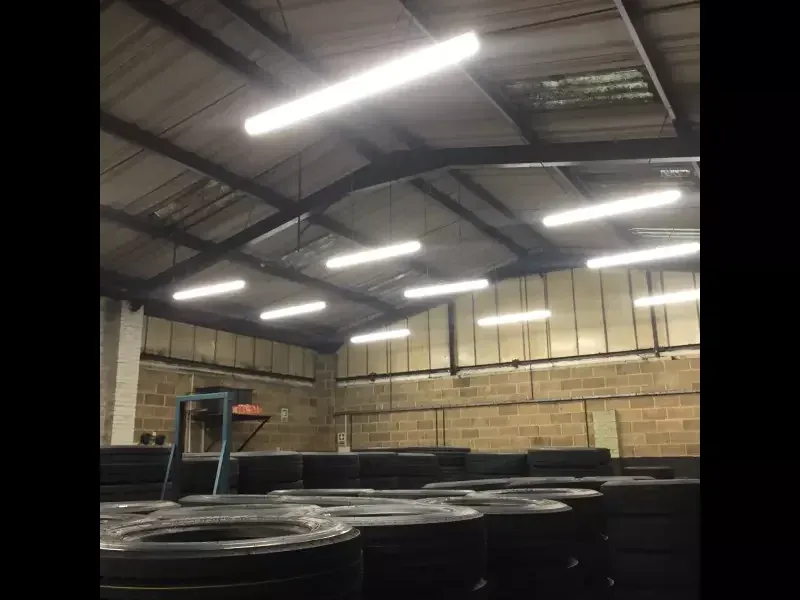 New LED batten lighting installed across a commercial unit in Northamptonshire